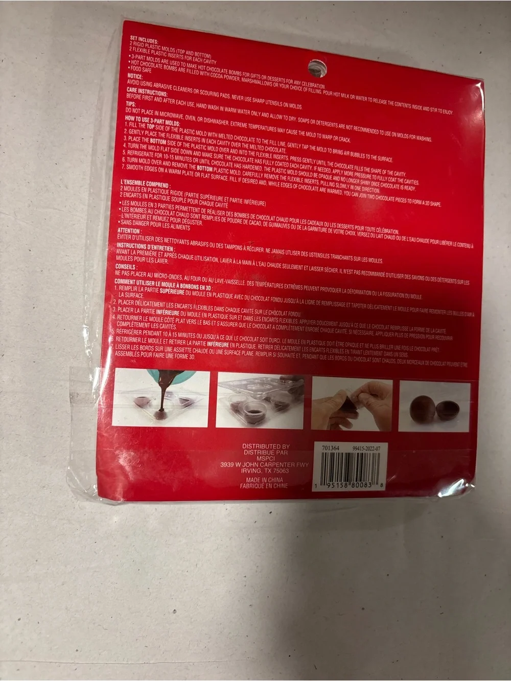 Celebrate It Clear Snowflake 3-Part Mold NWT